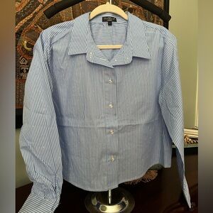 NWT Blue Velvet Striped blouse. L.